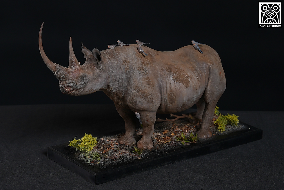 Thumbnail: Black rhinoceros - Diceros bicornis - DeCLAY Studio