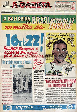 Ano de 1952 Capa da Gazeta Esportiva