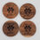 Thumbnail: Acacia Wood Coasters - Life is Golden Paw/Head - Round or Square - Set of 4