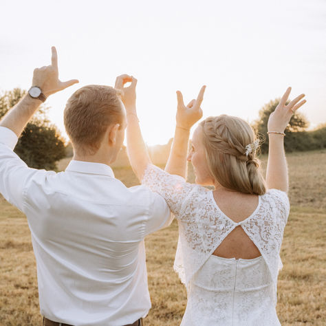 After-Wedding-Shooting im Sonnenuntergang