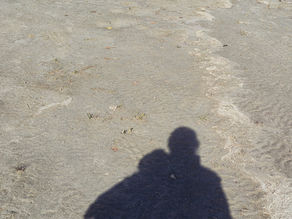 on the beach with my baby