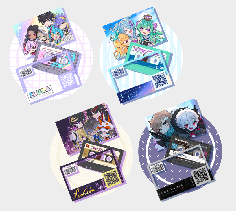 サムネイル： Niji Debut cassette keychains