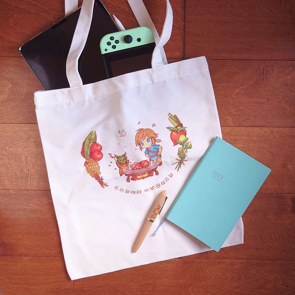 Botw Link's kitchen canvas tote bag
