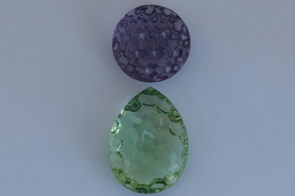 Thumbnail: Almonds Scoop Carving Green Amethyst