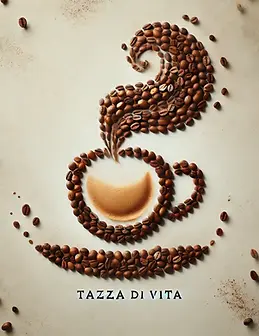 DALL·E 2024-09-30 00.52.03 - A creative and artistic photo for 'Tazza di Vita,' featuring