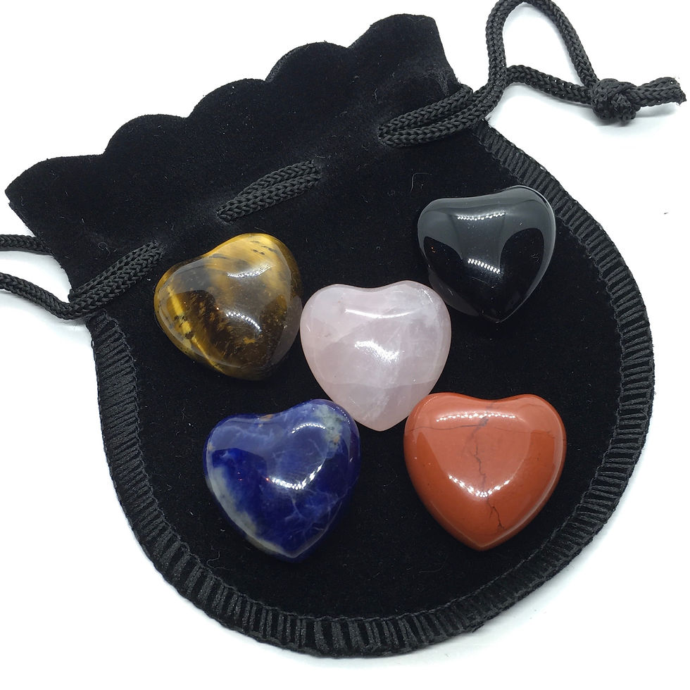 Puff Hearts 20 mm with Free Pouch