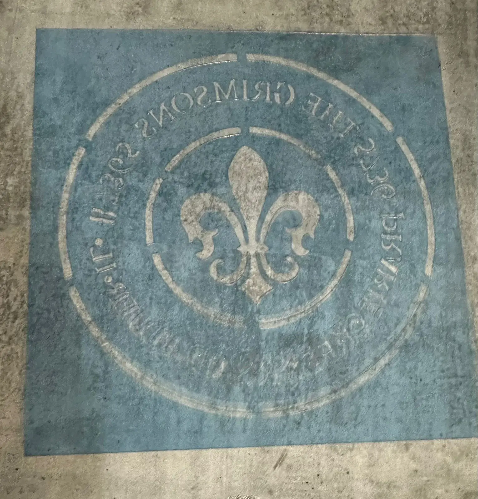 Stencil Brasão 25 x 25cm 