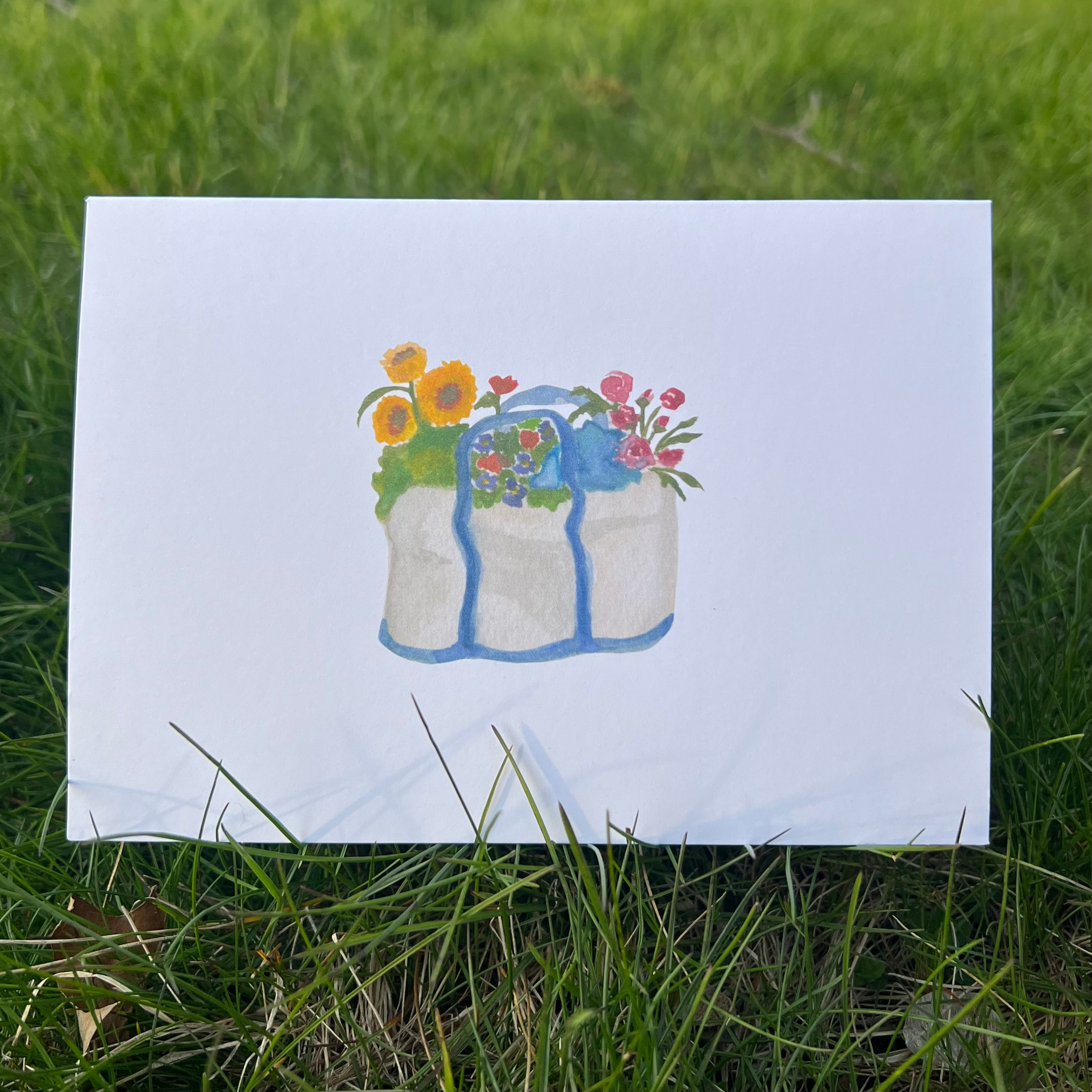 Floral Tote Card
