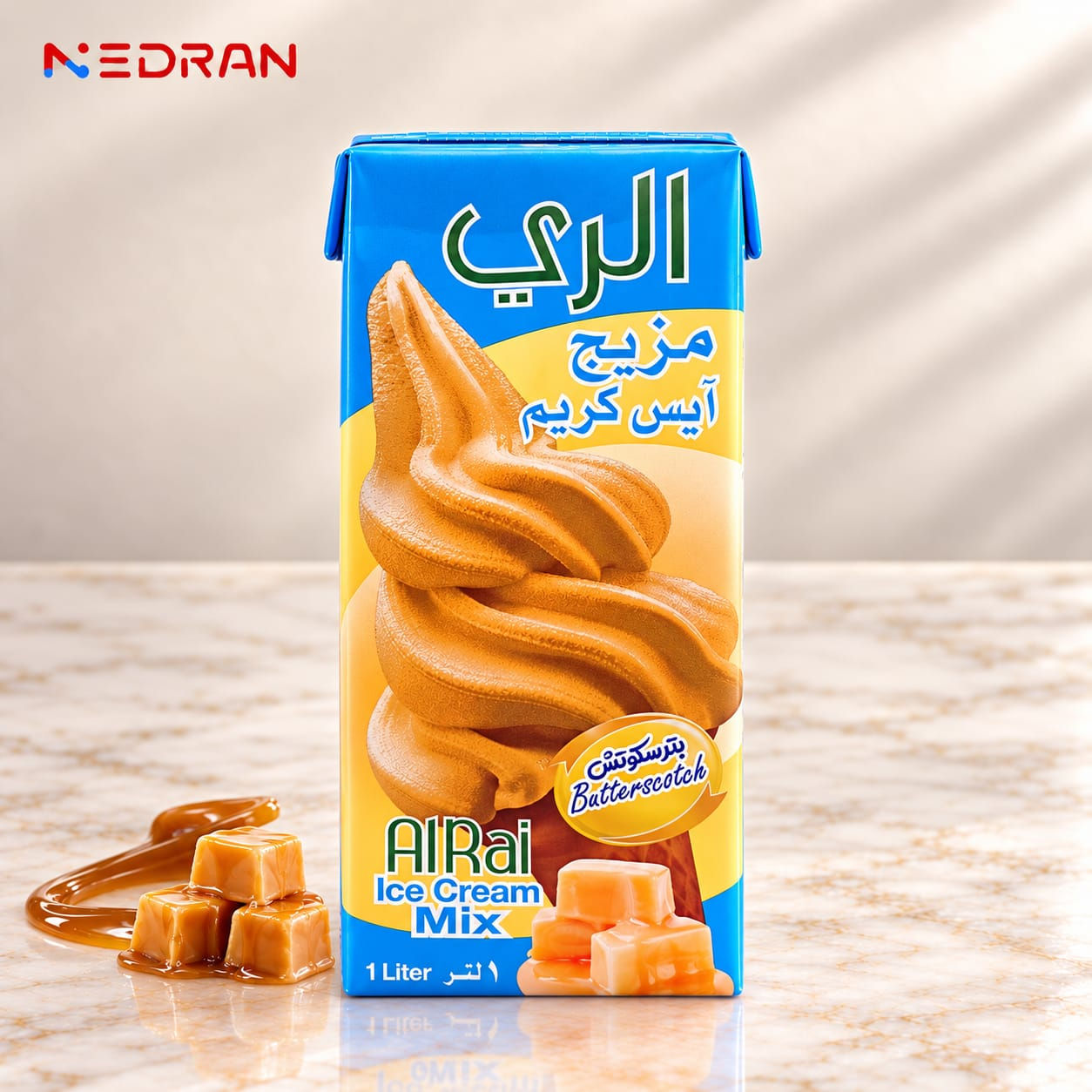 Al Rai Ice Cream Milk Mix Butterscotch 1 Ltr