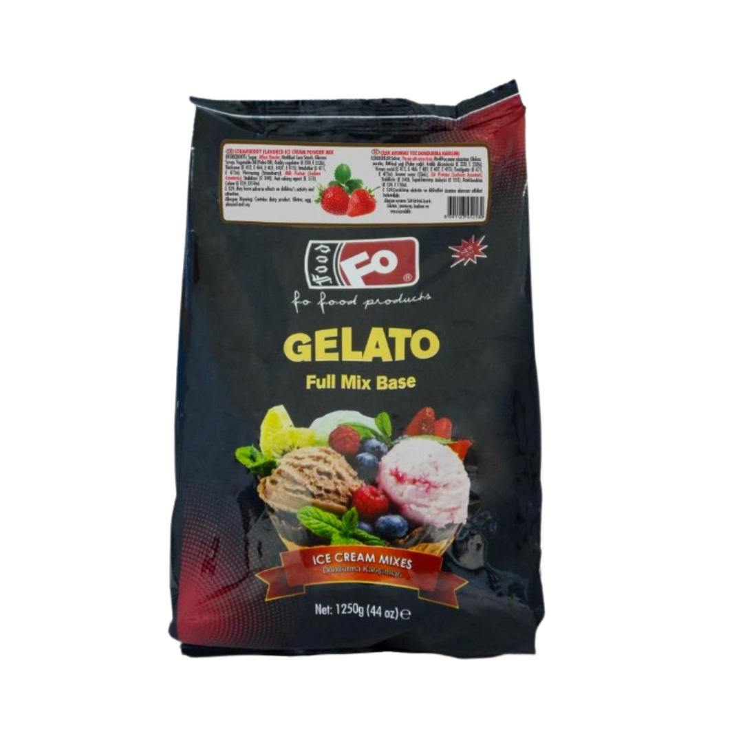 STRAWBERRY FLAVORED GELATO ICE CREAM POWDER MIX FO 1.250 KG