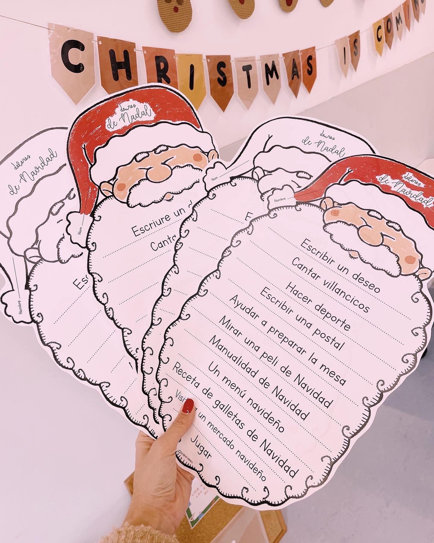 deberes de navidad papa noel