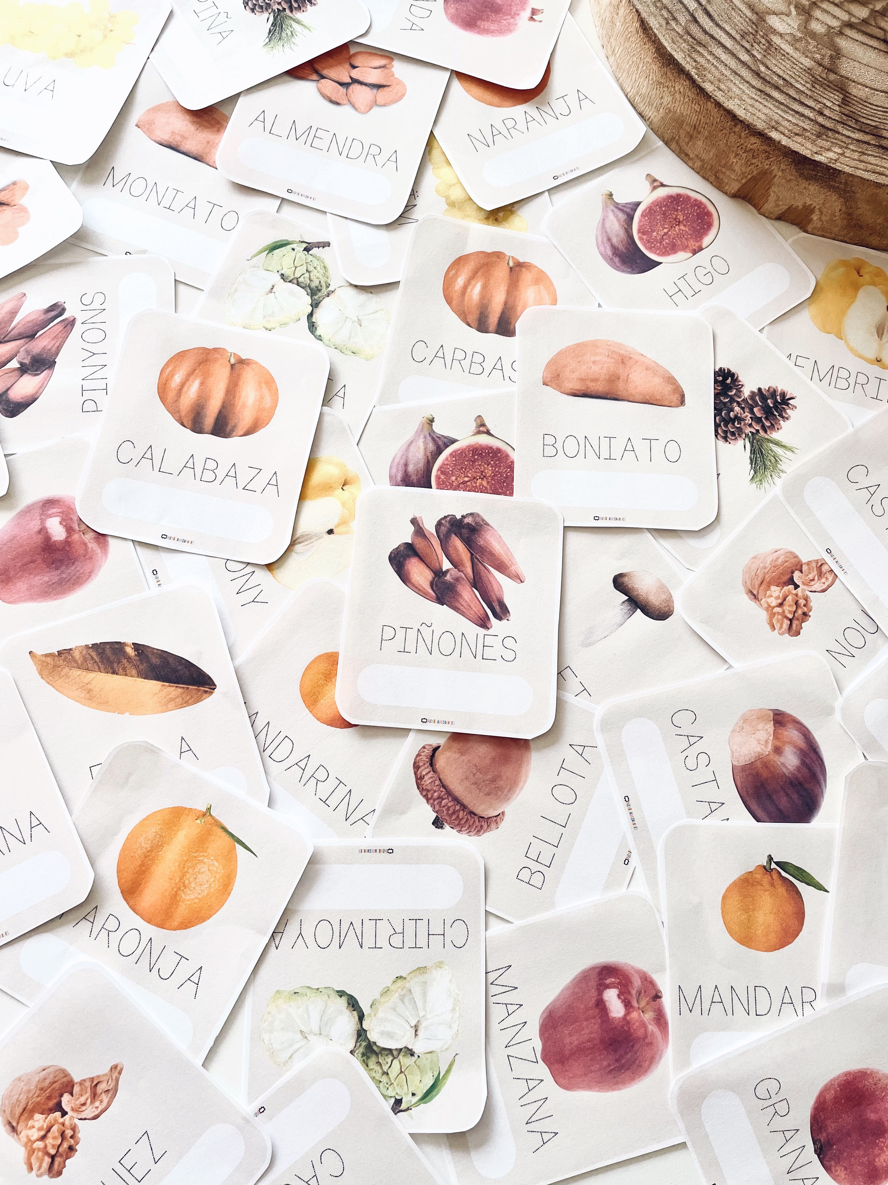 Vocabulario frutos otoño