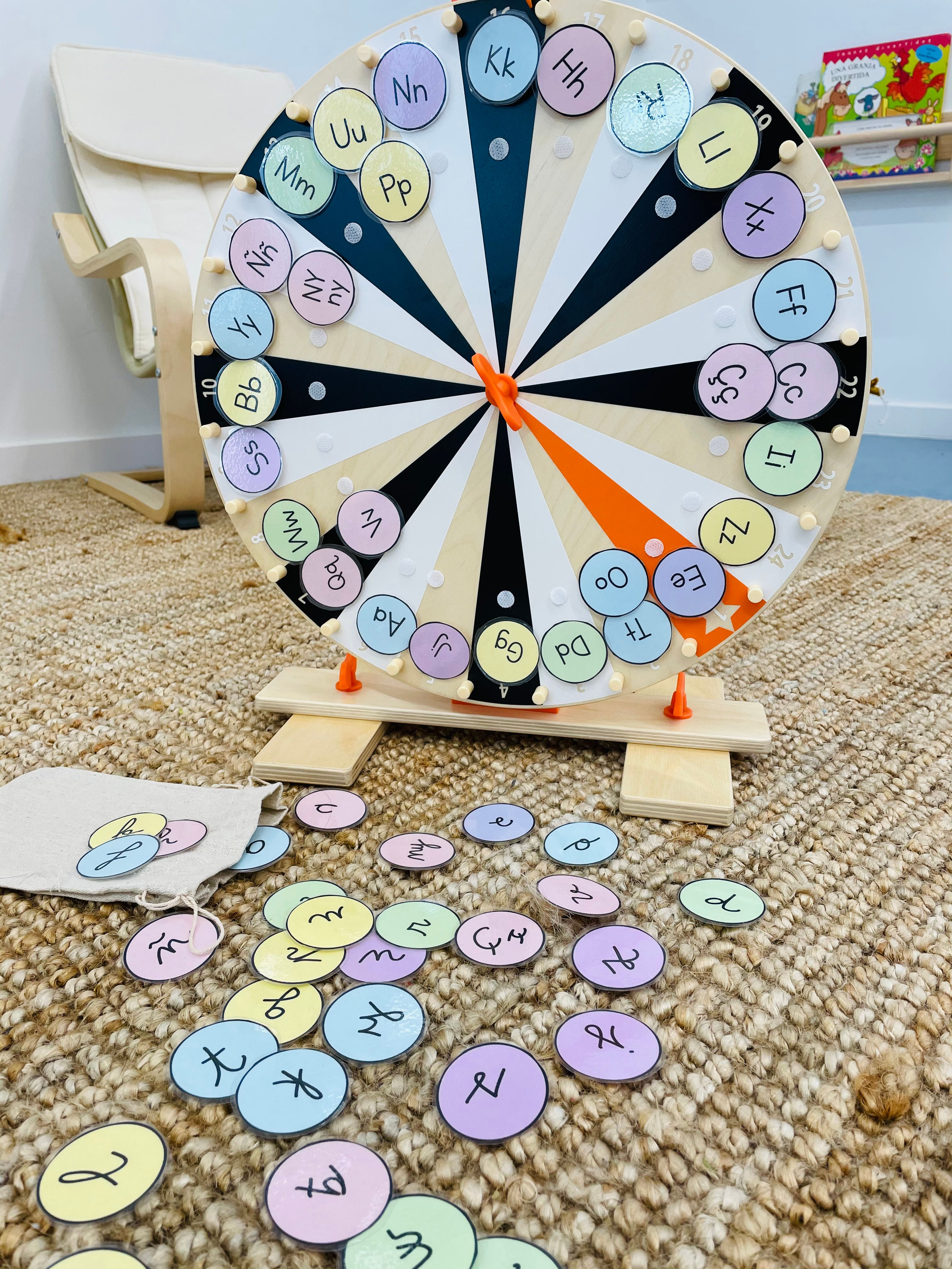 Letras abecedario ruleta