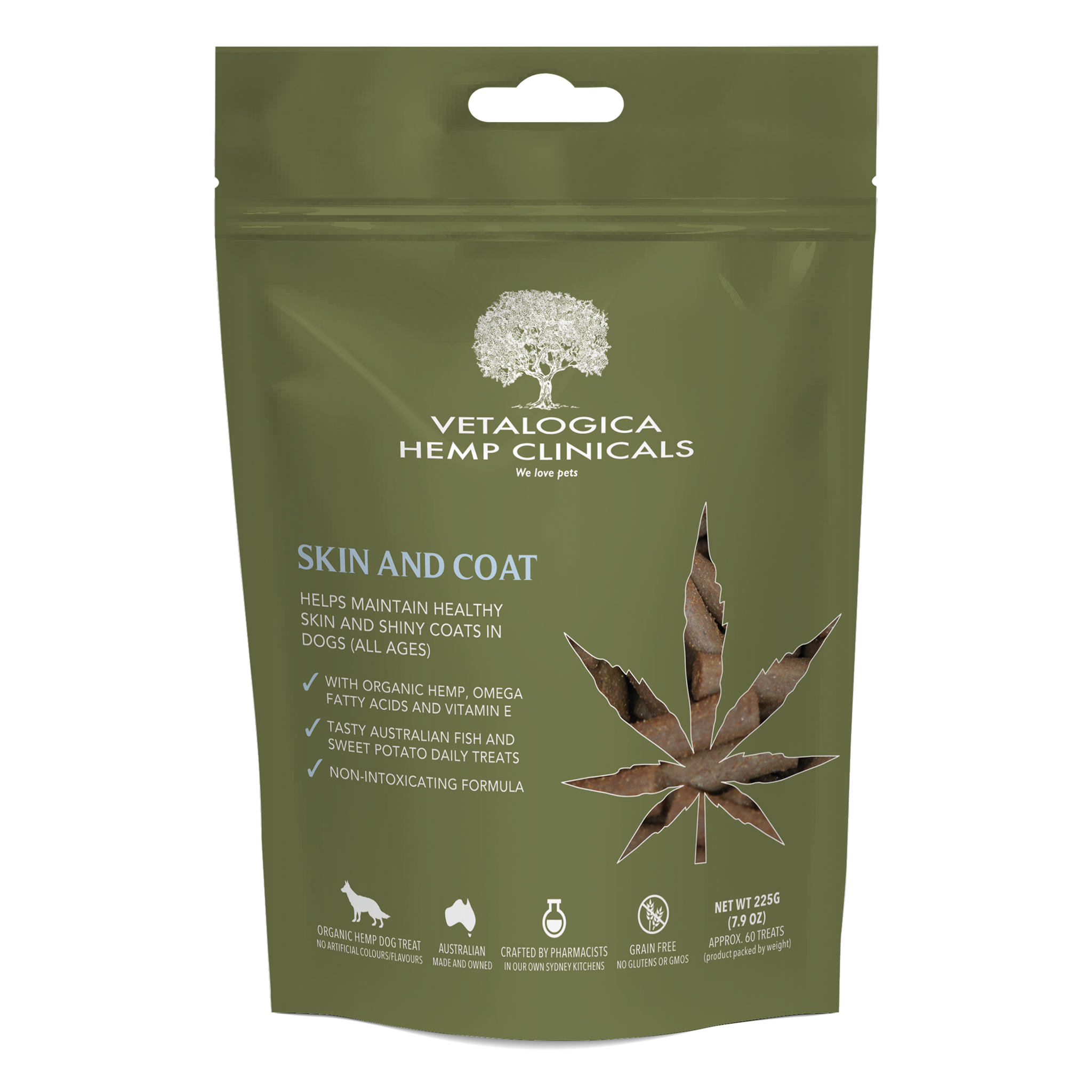 Vetalogica - Hemp Clinicals Skin & Coat Treats for Dogs (225g)