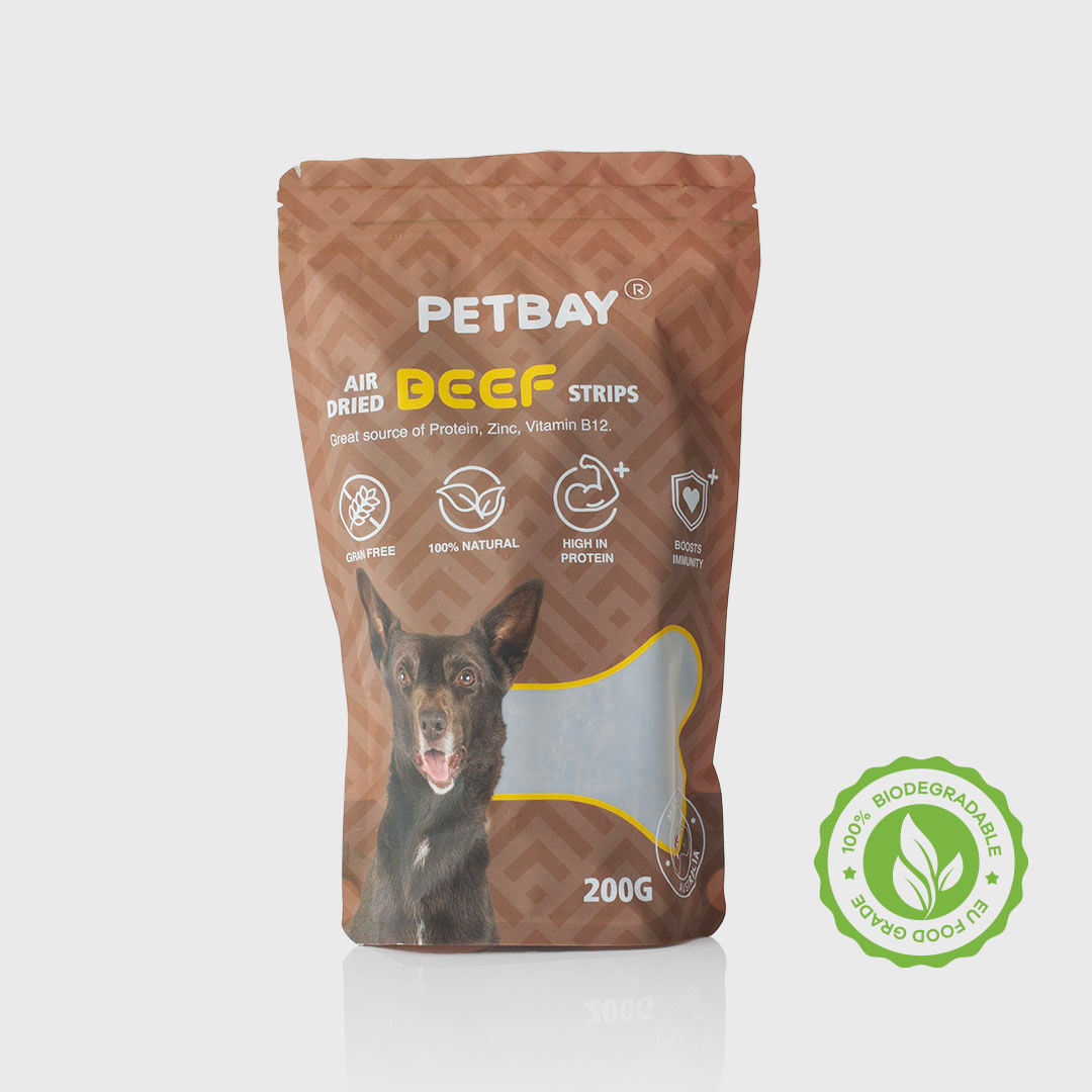 Petbay – Air-Dried Beef Strip Dog Treats (200g)