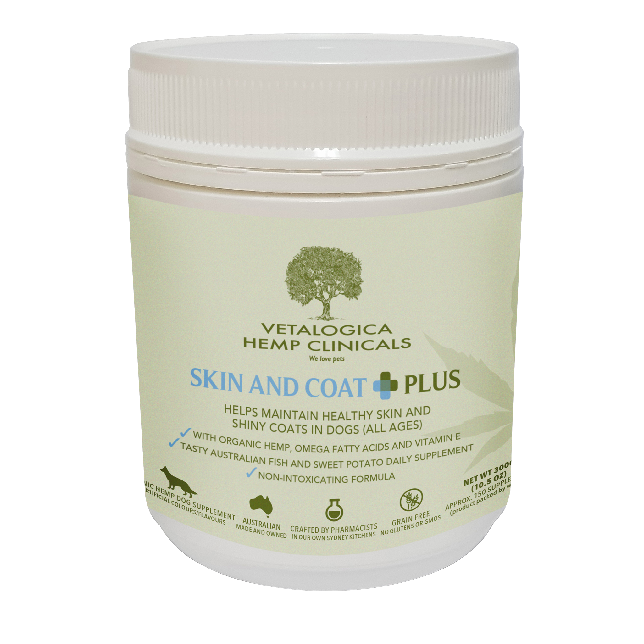 Vetalogica - Hemp Clinicals Skin & Coat Plus Supplements for Dogs (300g)