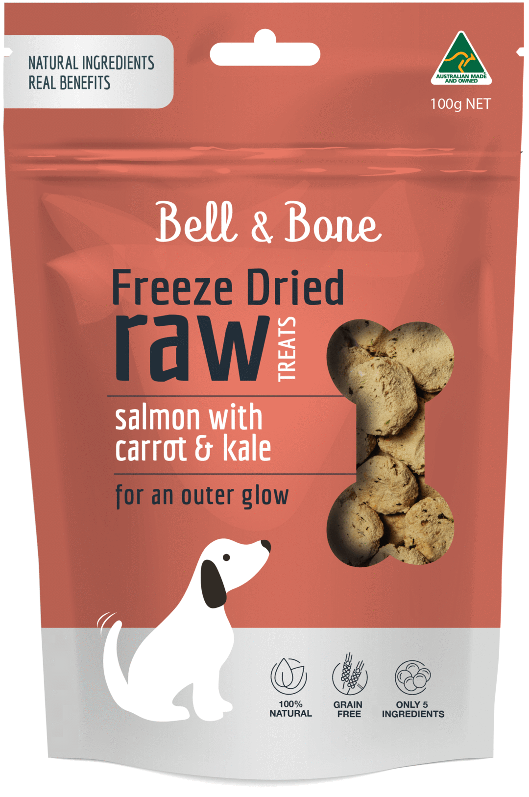 Bell & Bone – Freeze Dried Salmon Dog Treats (100g)