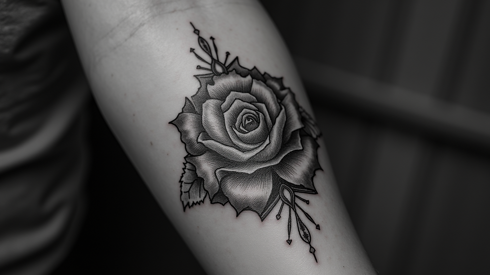 Tatuagens em Preto e Cinza: Tendências e Estilos
