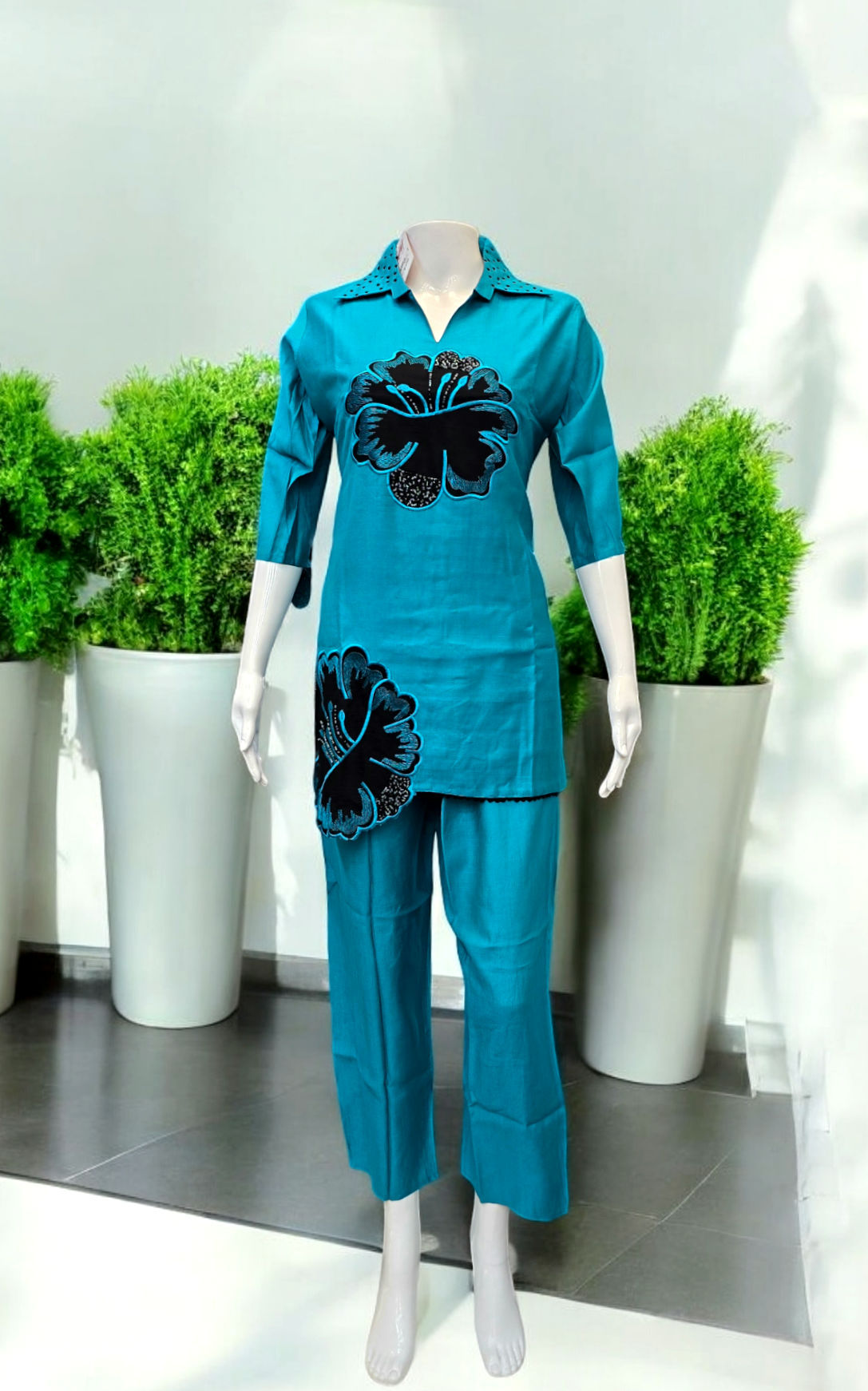 Floral embroidered co-ord set