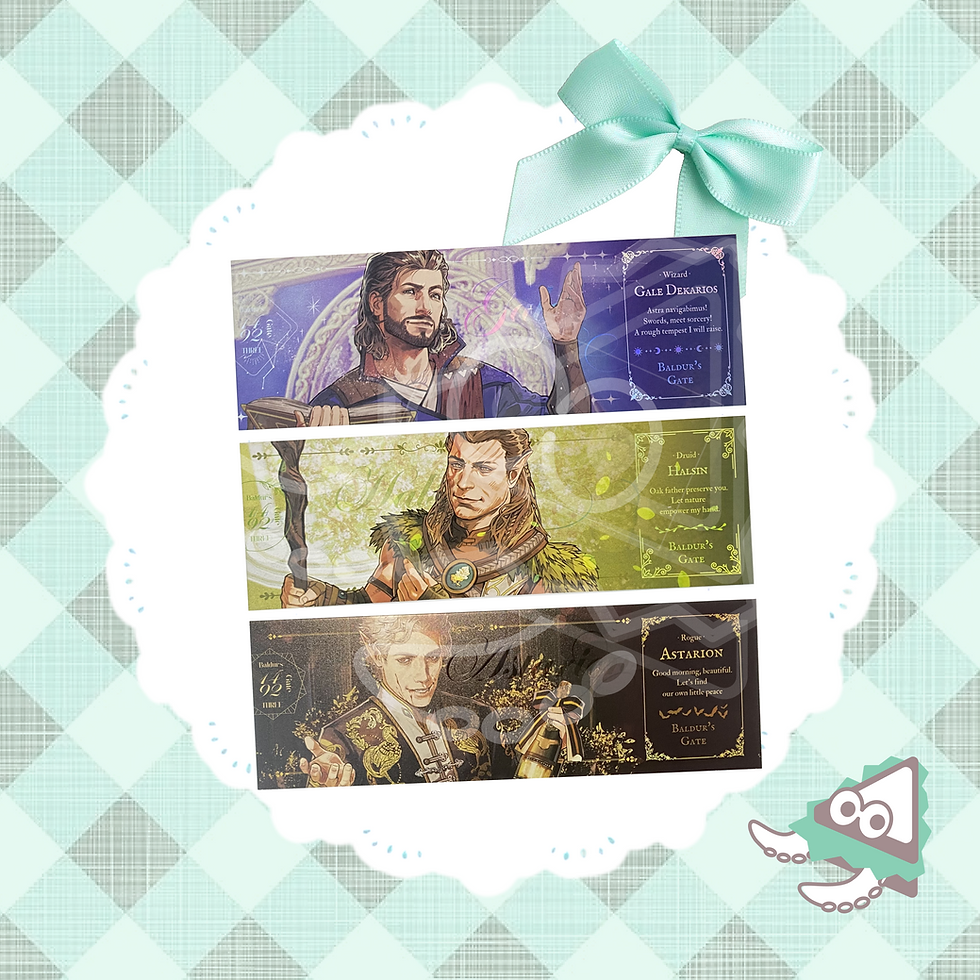 Thumbnail: Baldur's Gate 3 | Astarion, Gale, Halsin Holographic Bookmarks