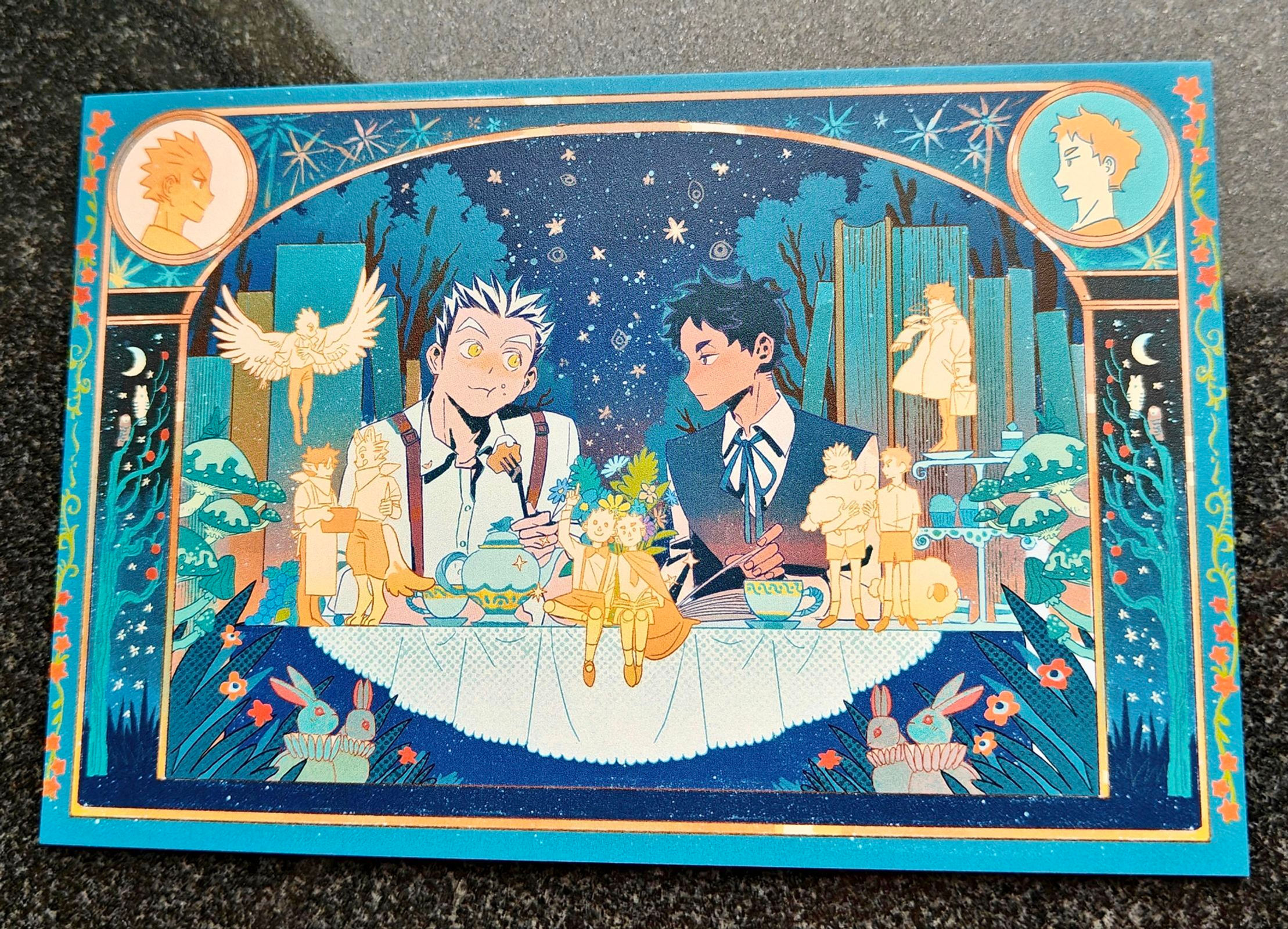 Haikyuu!! Bokuto Akaashi Fan Art Prints | Postcard Ticket Bookmark Collection