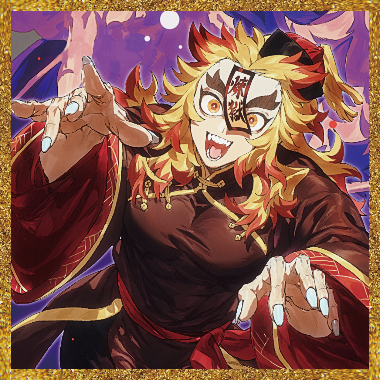 Demon Slayer|Kyojuro Rengoku Halloween Fan Art Set for Collection