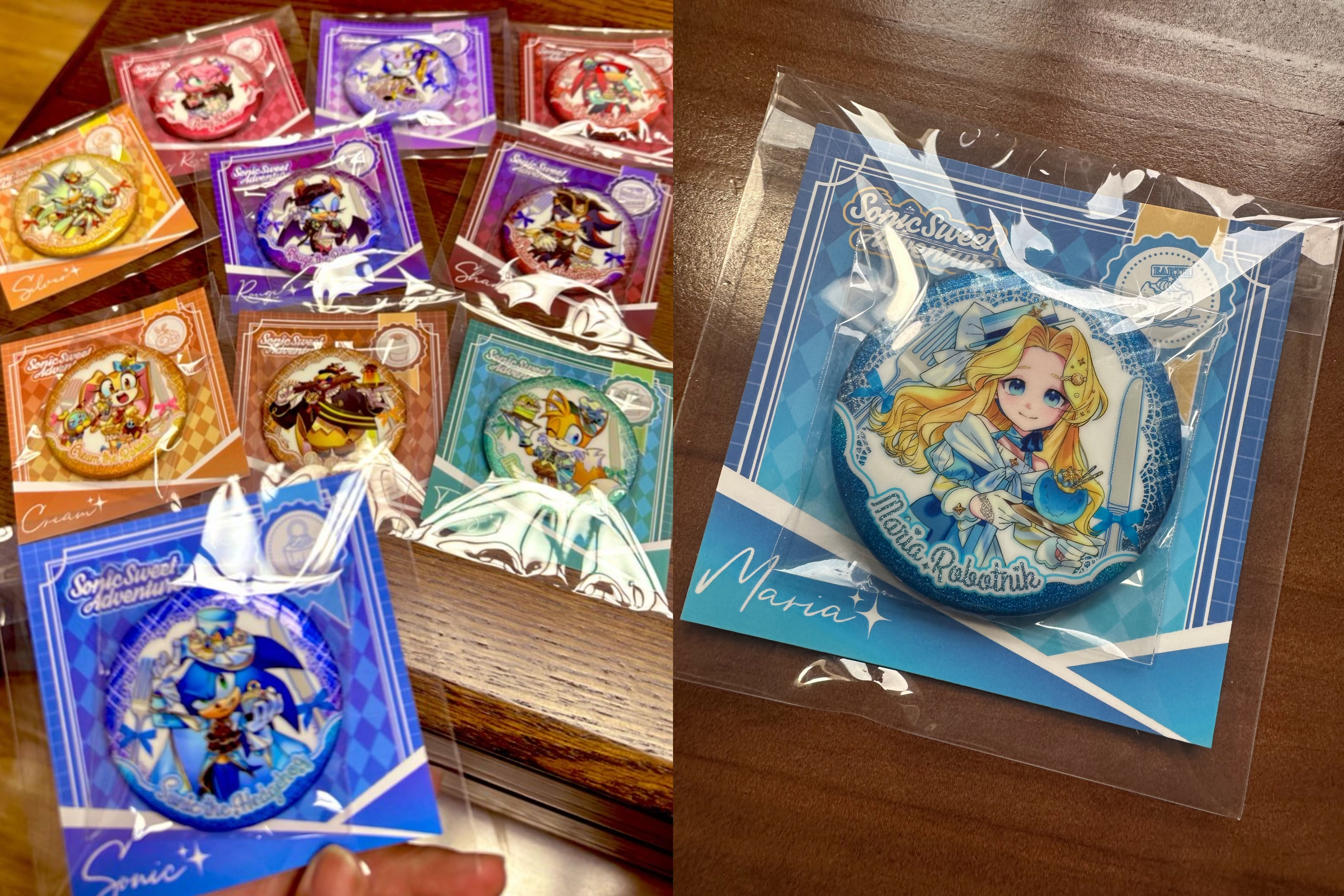 Sonic the Hedgehog Glitter Button Pin - Holographic Badges Collectible