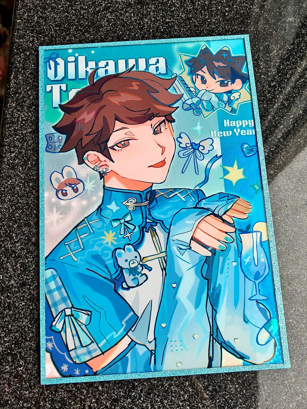 Thumbnail: Haikyuu!! Oikawa Hinata Shikishi Omamori Acrylic Charm Keychain