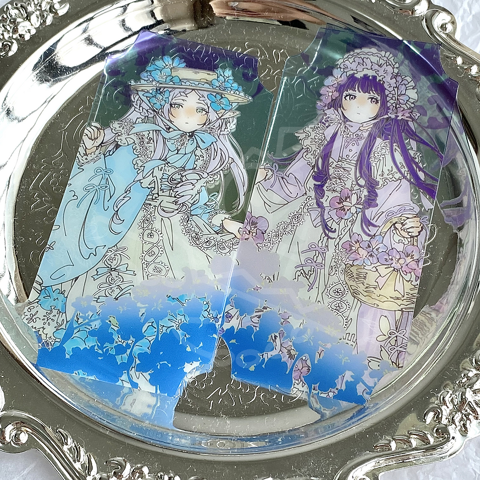 Thumbnail: Frieren | Frieren & Fern Photocards and Transparent Bookmarks | Flower Fairy