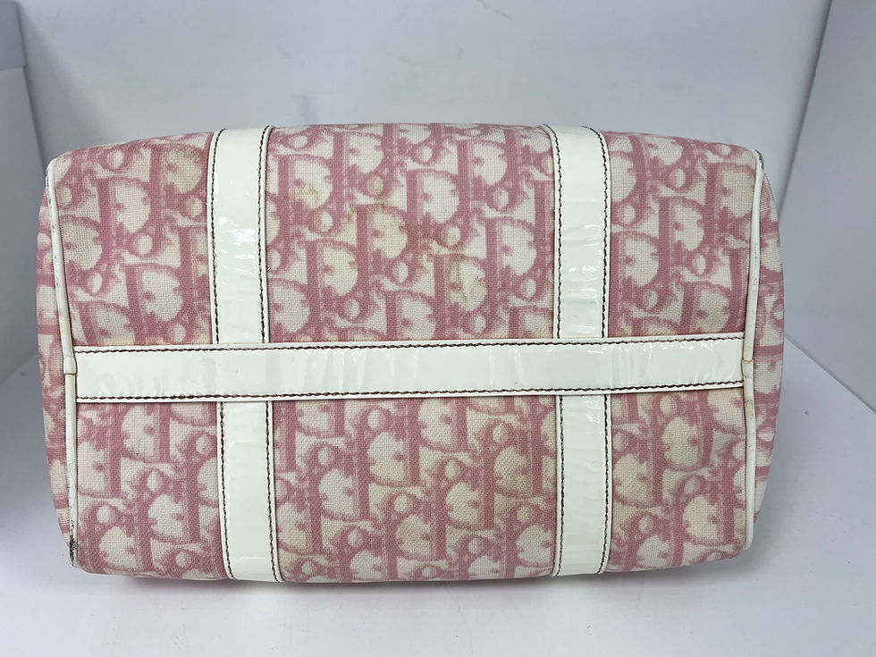 Thumbnail: Christian Dior Pink Monogram Canvas Boston Bag