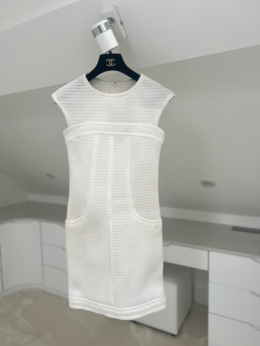 chanel white mini dress WW50298] The Chanel Tweed Sequence Dress Chanel Tweed Dress M /