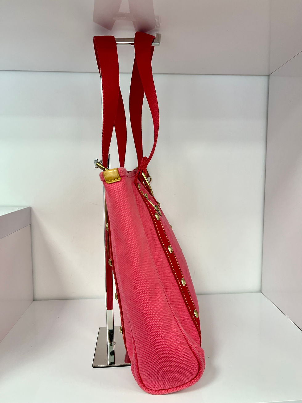 Thumbnail: Louis Vuitton Pink Canvas Antigua Cabas MM Bag