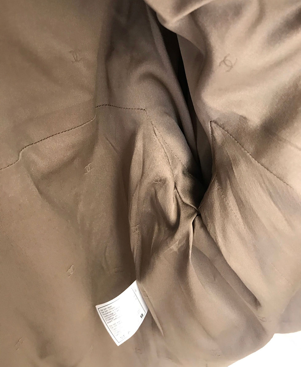 Thumbnail: Chanel Brown Woven Jacket with Metallic Threads Size 42 (UK 14)