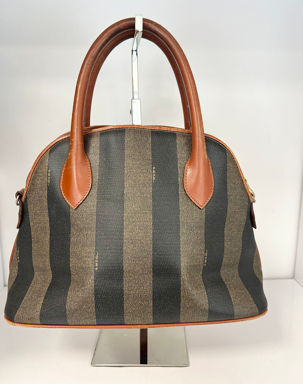 Thumbnail: Fendi Pequin Vintage Handbag