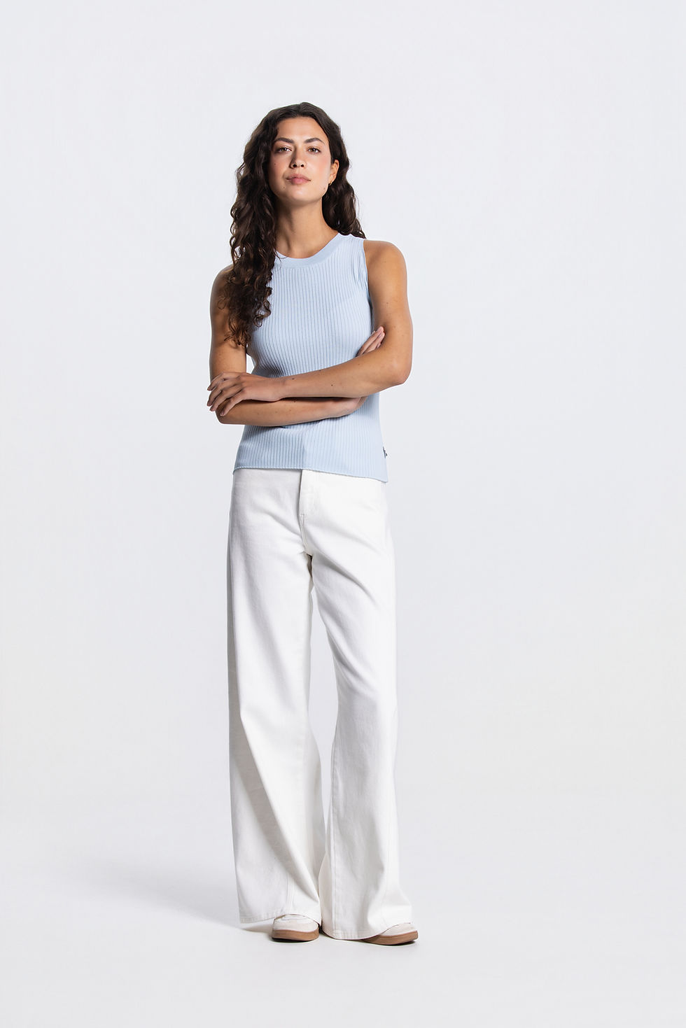 jansen Amsterdam moise top K 305 sleeveless light blue