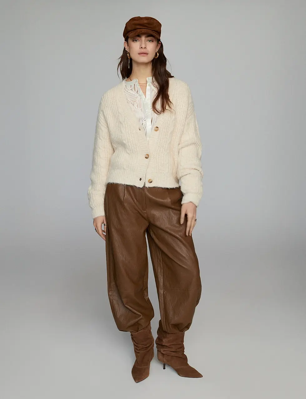 summum faux leather broek 4s3043-12526-264-