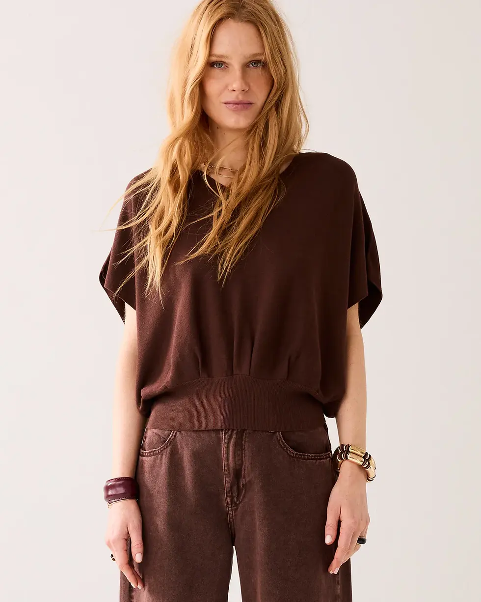 Summum gebreide top coffee 7s7994-70054