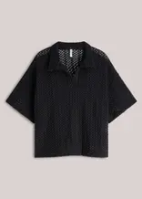 Summum Polo stijl kant black lace 3s5383-30783 Rachel Top