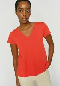 mos mosh mutually v-ss basic tee spicy orange 160920