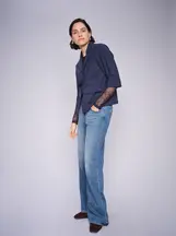 blauwe jeans, wide leg, Mos Mosh,