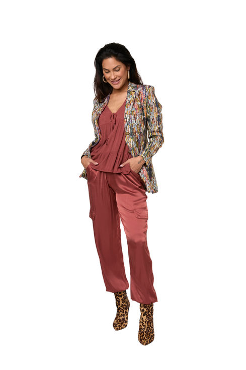 tessa koops janna melange blazer