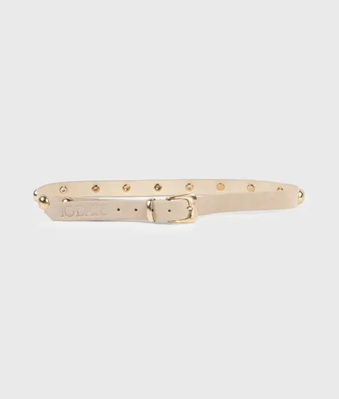 10days suede belt studs soft vanilla 20-941-6202