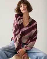 summum top v-neck gestreept 2s3560-12488