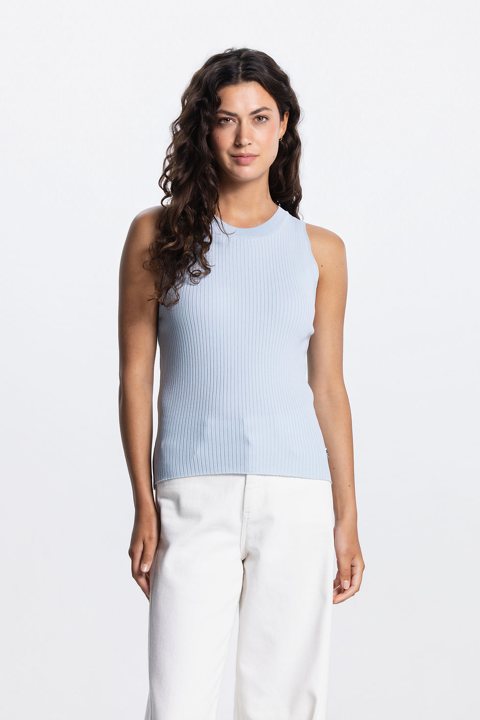 jansen Amsterdam moise top K 305 sleeveless light blue