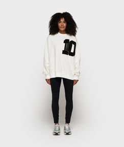 10days baseball sweater logo ecru 20-807-5203