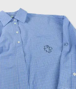 10days long sleeve shirt check ultramarine 20-415-6203