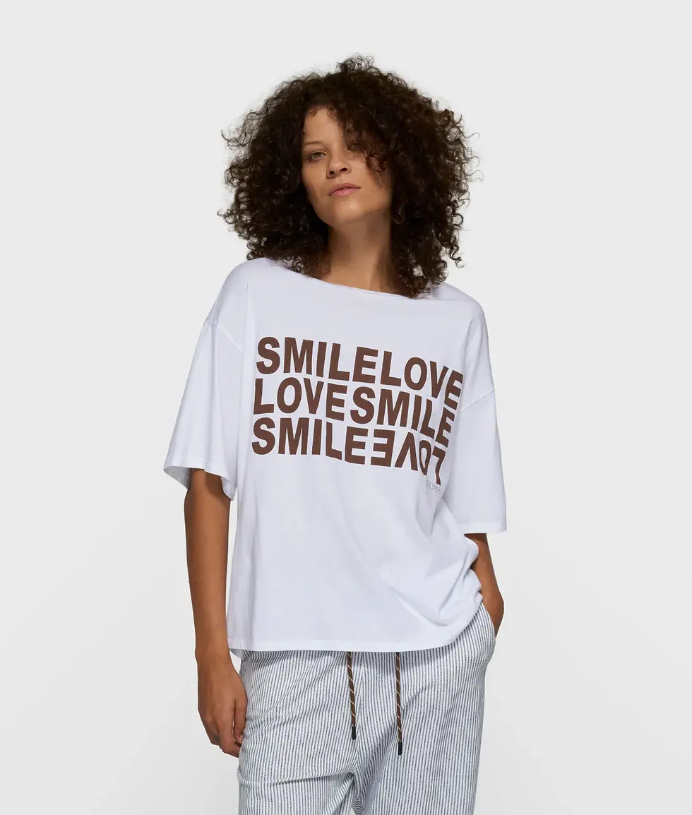 10Days Smile Love Tee White 20-744-6201