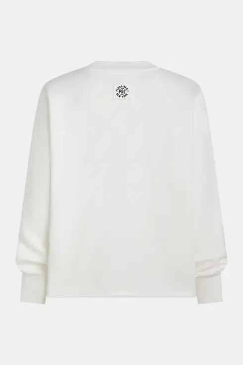 penn&ink sweater ecru/tomato W25F1700