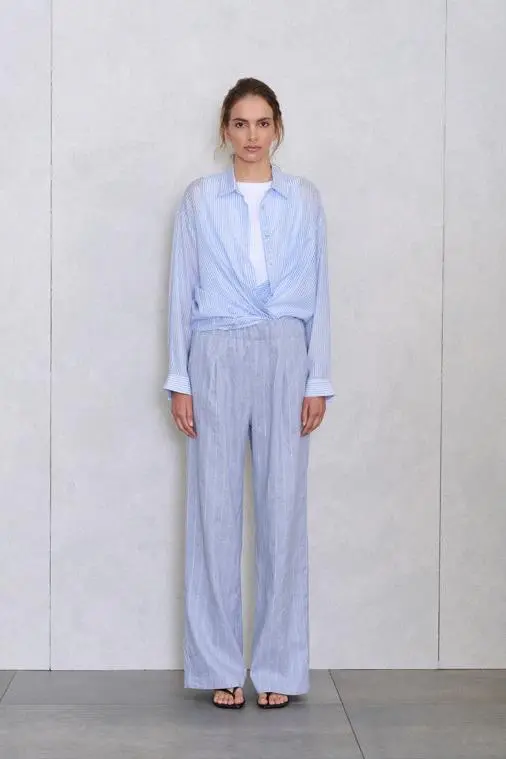 No Man'slans Broek Linnen Glitter Streep 65.283