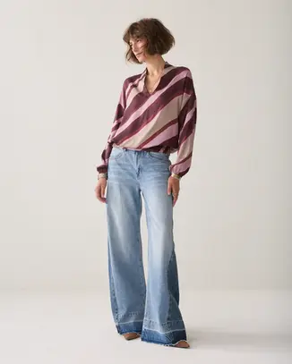 summum top v-neck gestreept 2s3560-12488